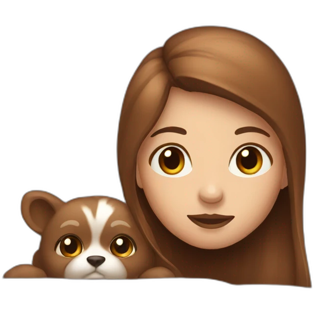 girl White with brown hair go to bed emoji
