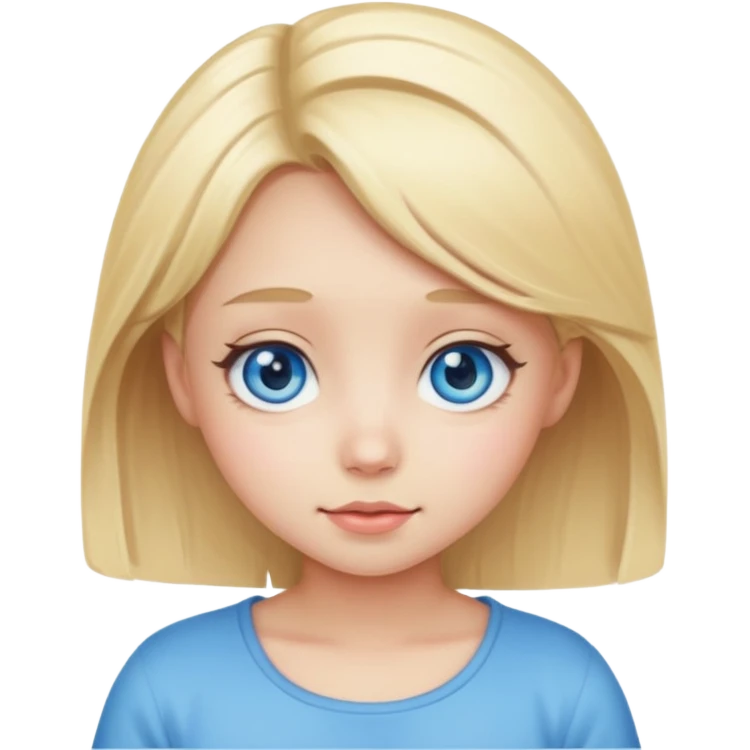 Kawaii cute blonde girl emoji