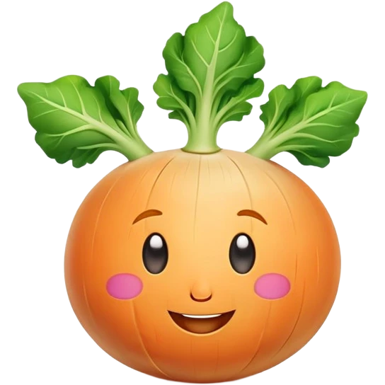 happy smiling turnip character emoji