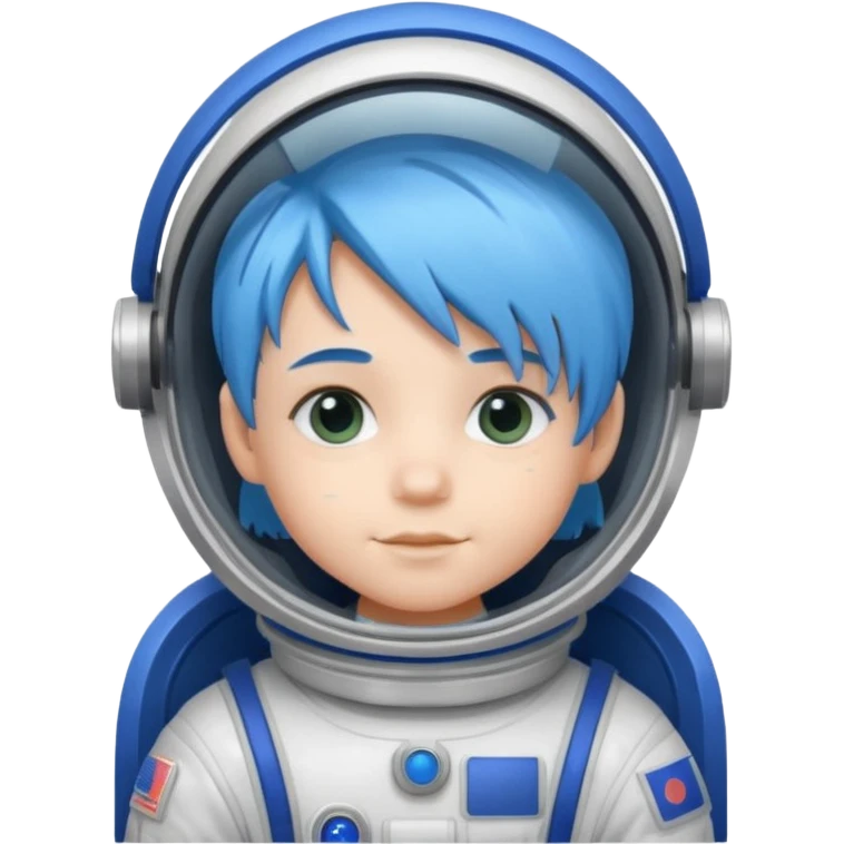 kid astronaut with blue hair emoji