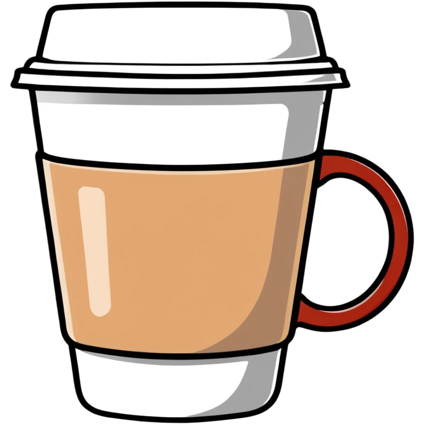 coffee cup in soft pink color emoji