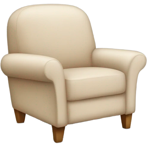 Cozy beige armchair emoji