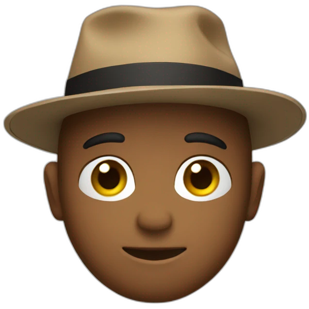 me with a hat emoji