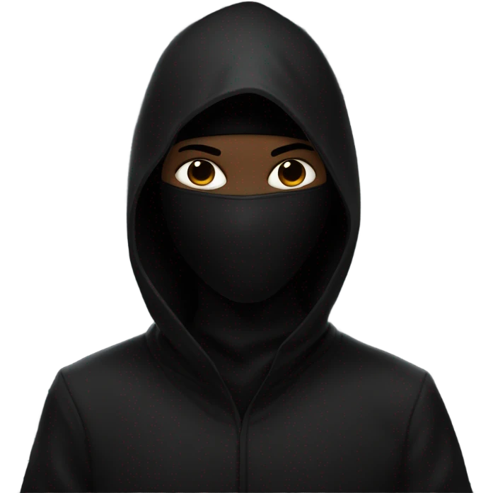 blacked out ninja wearing balenciaga emoji