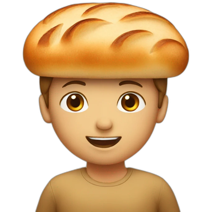 Bread as birthday cake emoji
