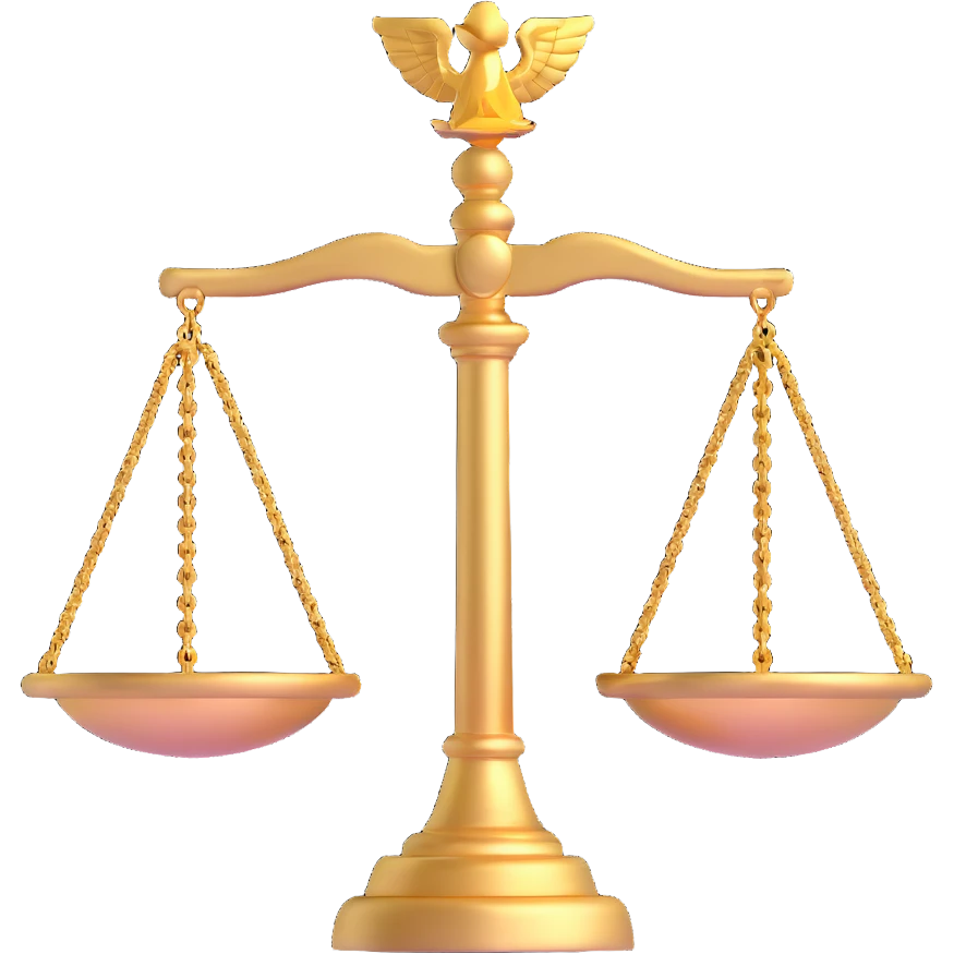 Golden scales of justice emoji