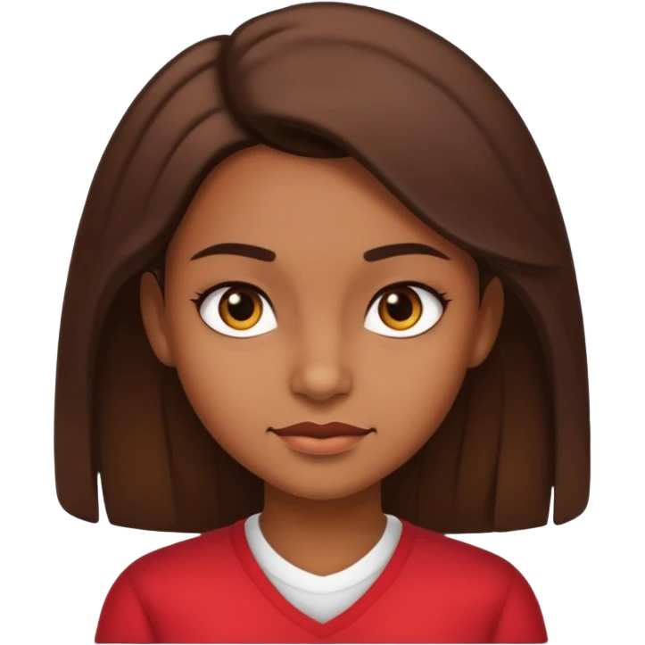 An arrogant brown-skinned girl emoji