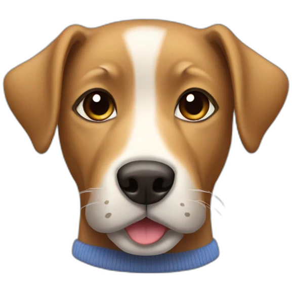 Light brown dog with socks emoji