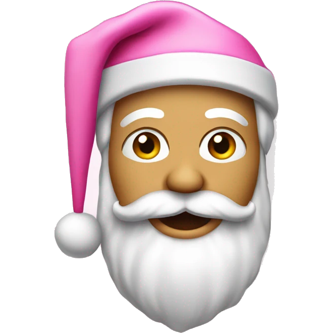 Santa Claus whit a pink bar emoji