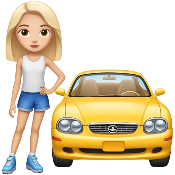 2000 YEAR MODEL CAR GIRL emoji