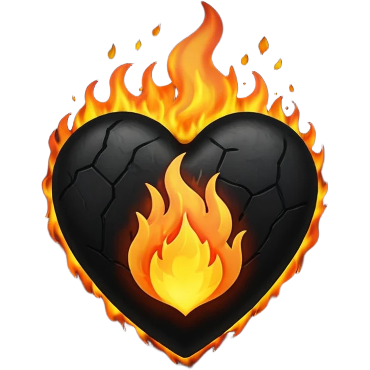 black heart on fire emoji
