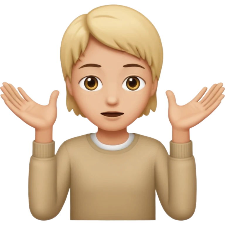 Rolled eyes with hands out emoji