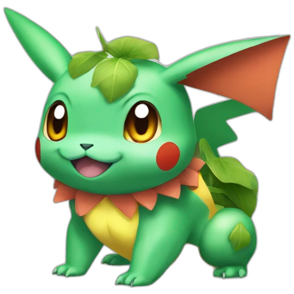 Pikachu as Bulbasaur  emoji