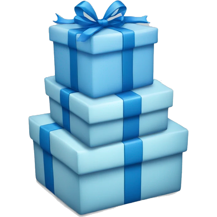 3 blue christmas presents emoji