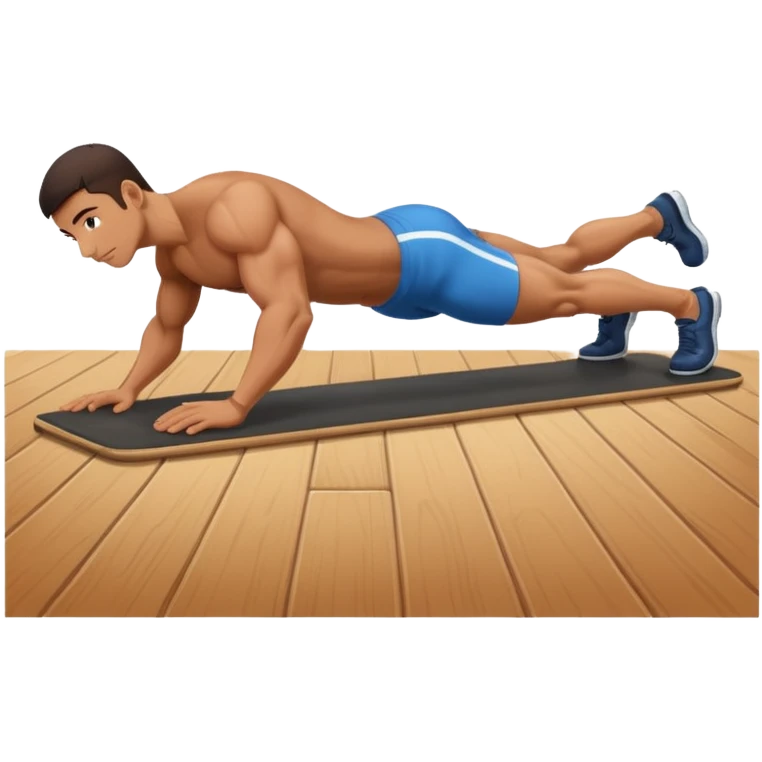 latin guy doing a planche on the floor emoji