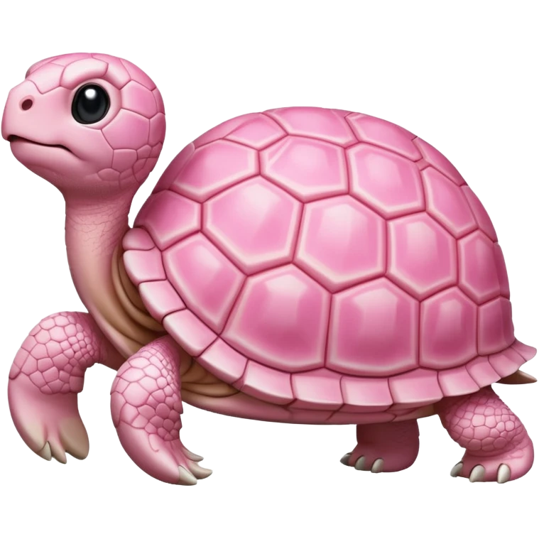 pastel pink tortoise with white accents  emoji