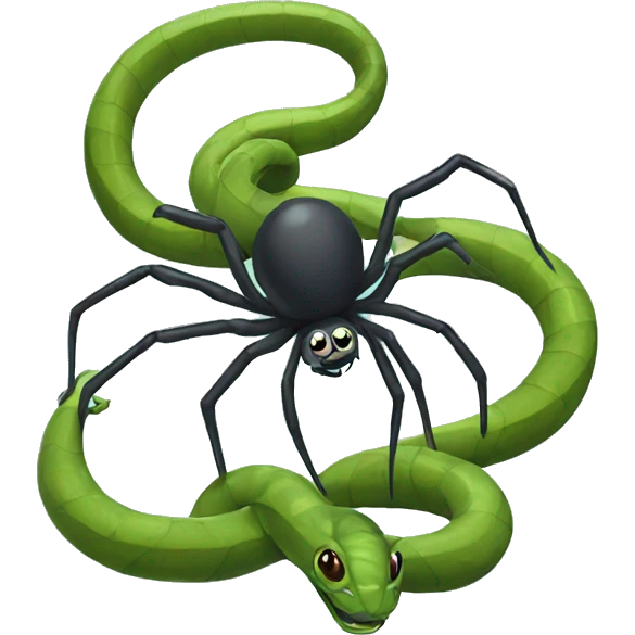 Spider with snake emoji