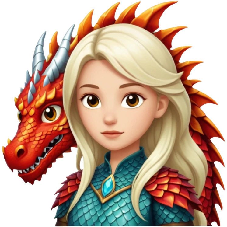 White girl dragon emoji emoji