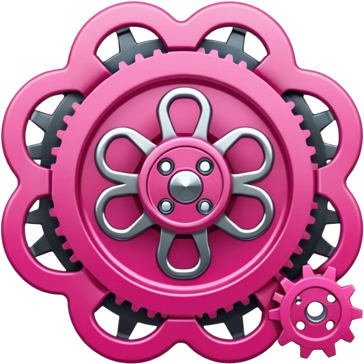 link color pink gear emoji