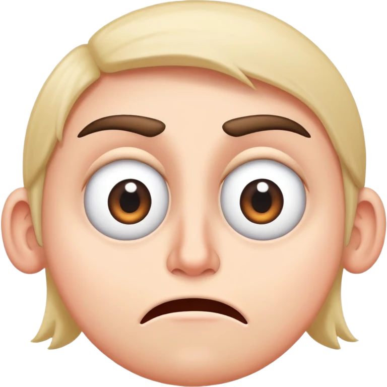 face with a sarcastic expression, rolling eyes emoji