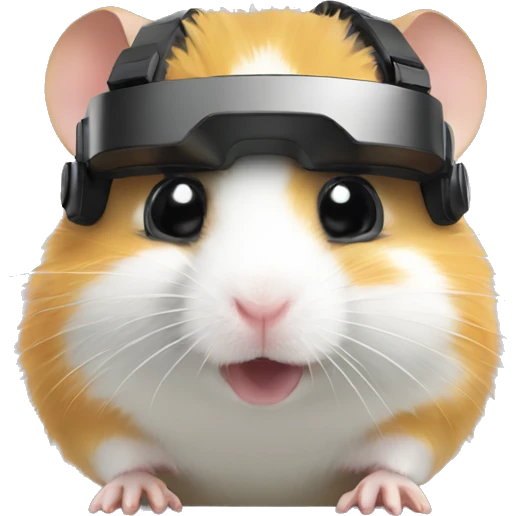 hamster with VR headset emoji