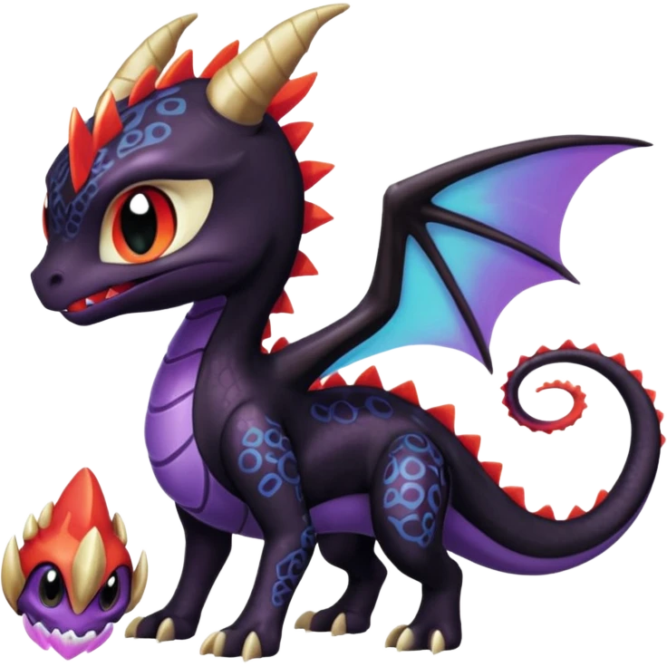 Meloetta-Cynder-Spyro-Toothless-Fakémon-creature-hybrid emoji