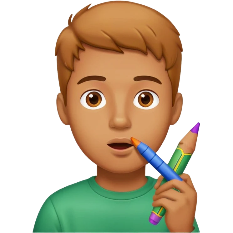 guy eating crayon emoji