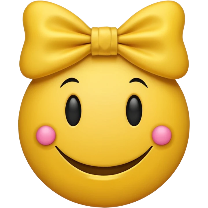 Smiley face with bow emoji