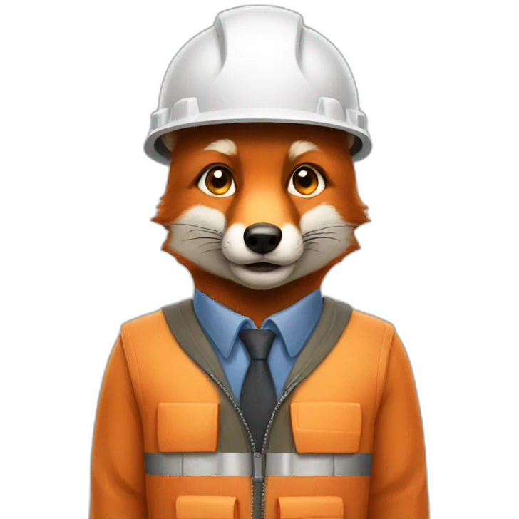 animal fox engineer emoji