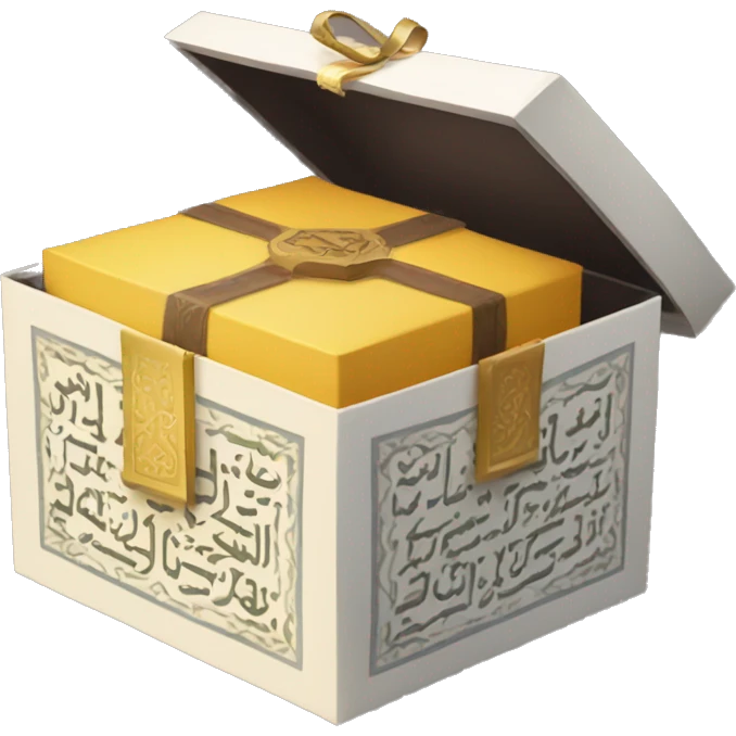 a surprise box with a quran inside emoji