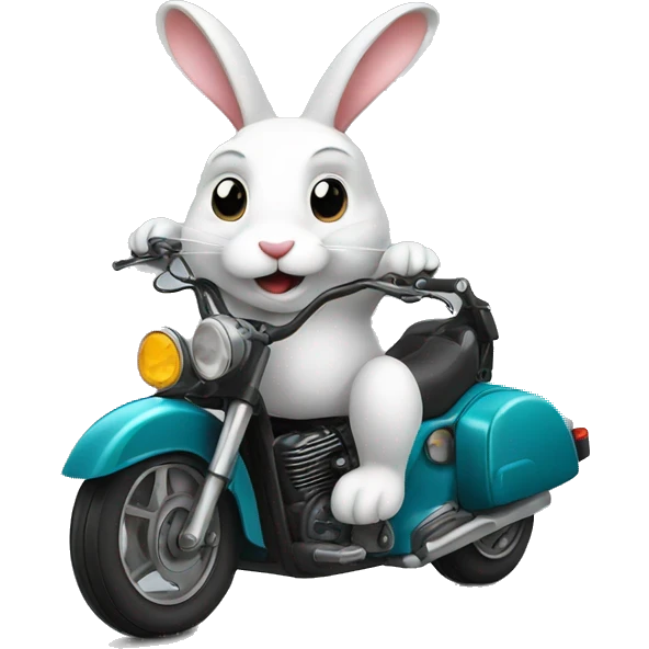 Rabbit on a motor emoji