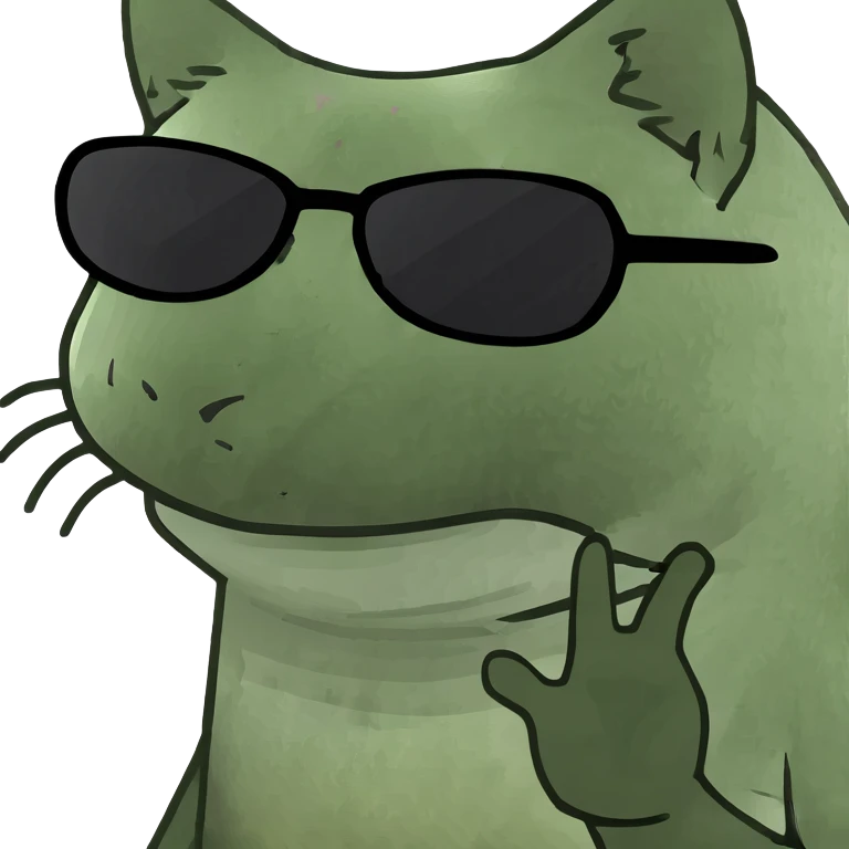 Cat with sunglasses emoji