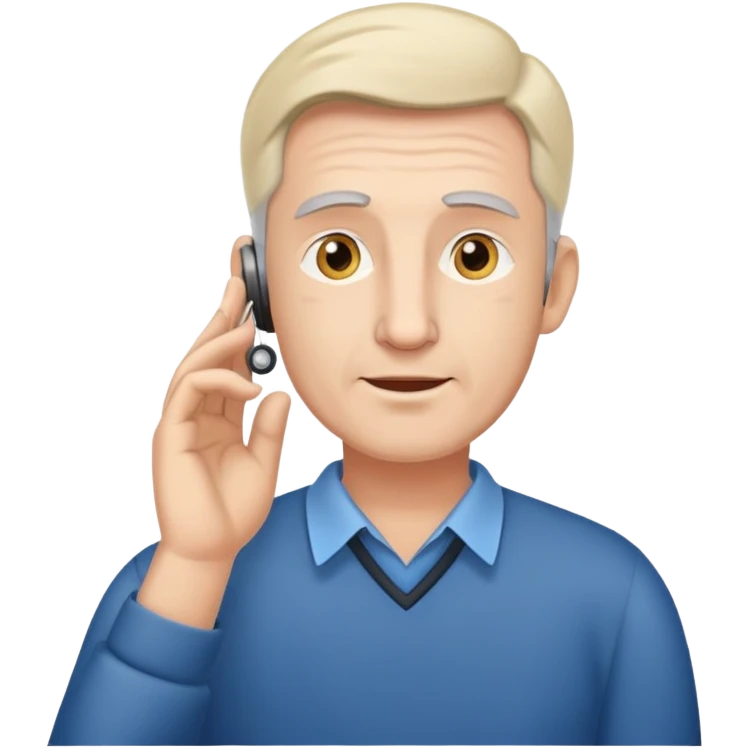 man hearing impairment emoji