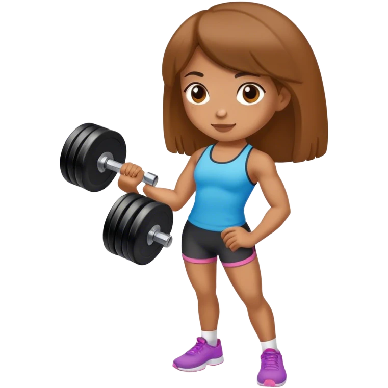 Gym dumbbell girl emoji