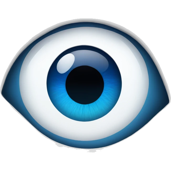Oeil bleu emoji
