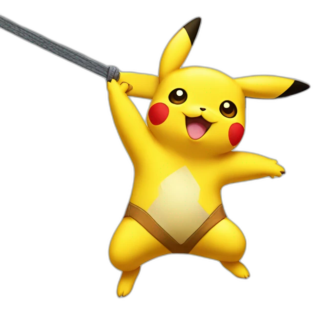 pikachu making slackline emoji