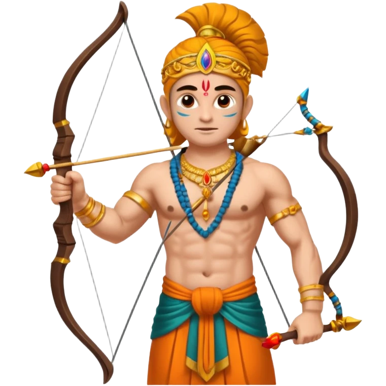 Lord Rama standing with a bow emoji