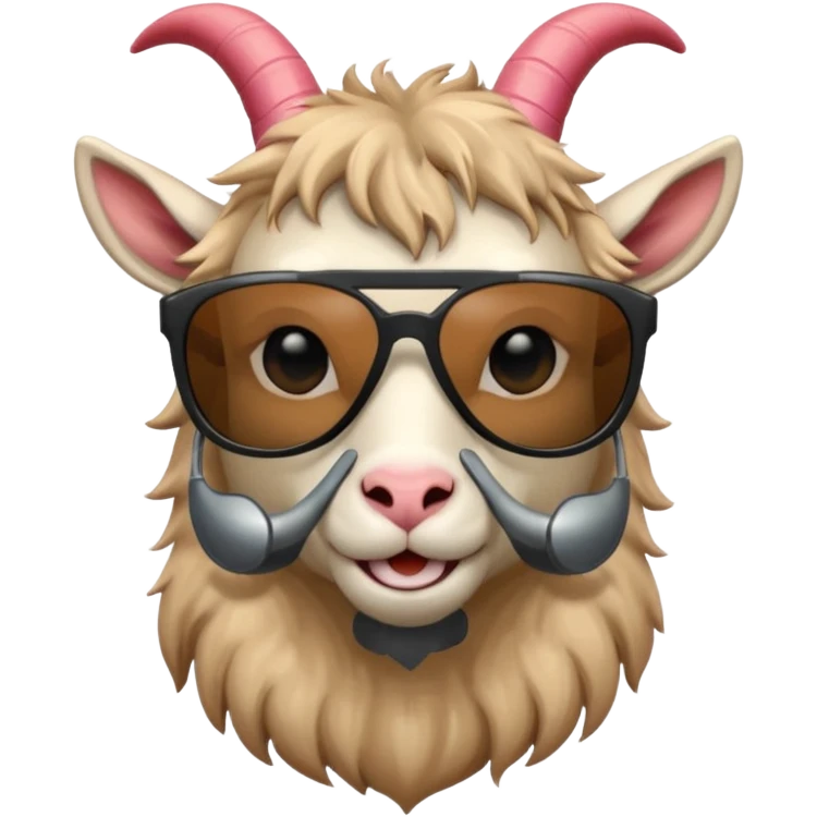 Goat with black sunglasses  emoji