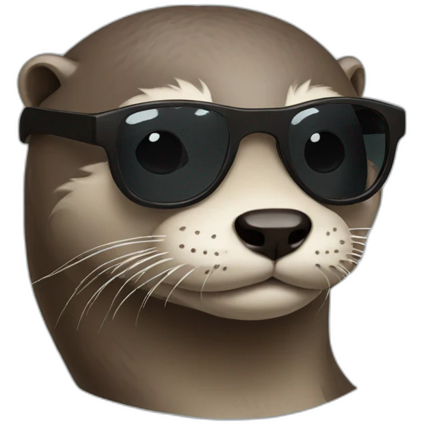 Otter with sunglasses emoji