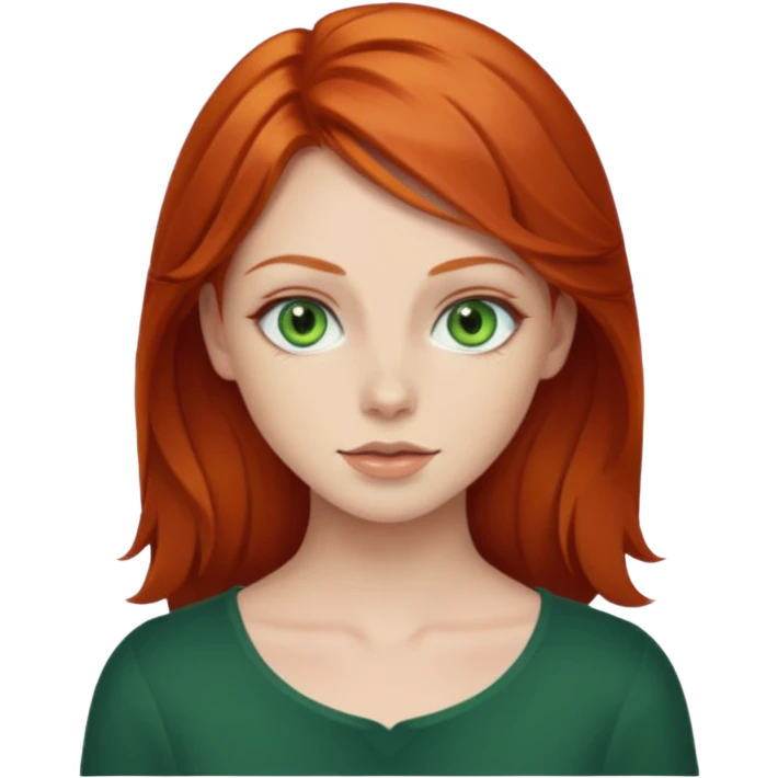 redhead with green eyes  emoji