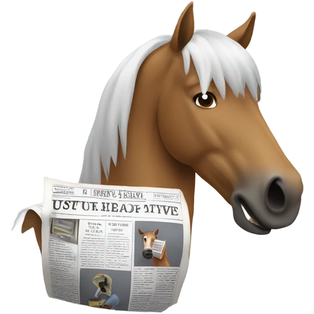 Horse hostage with a newspaper  emoji