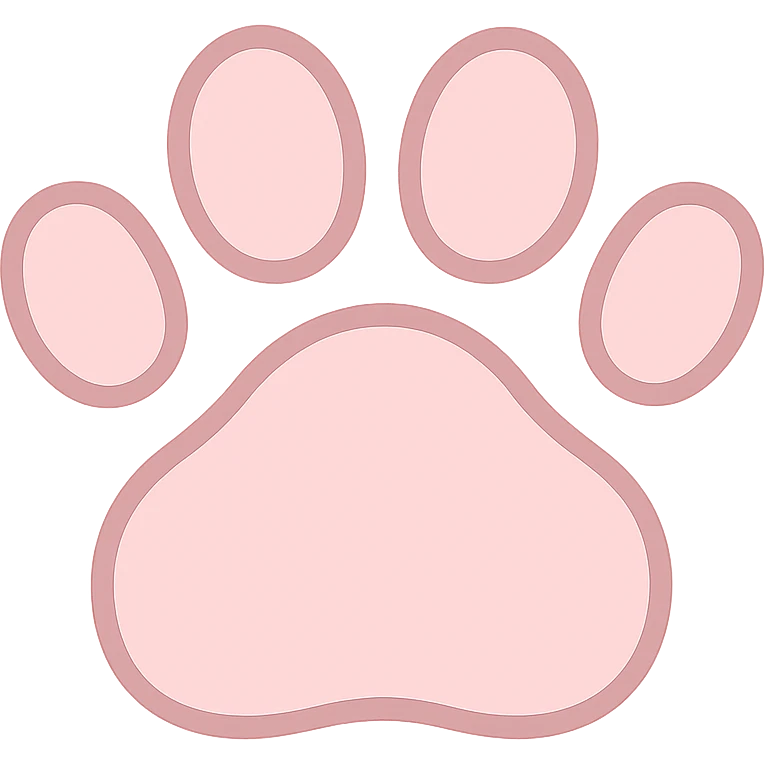 a cute and friendly pink paw print emoji, remove face emoji