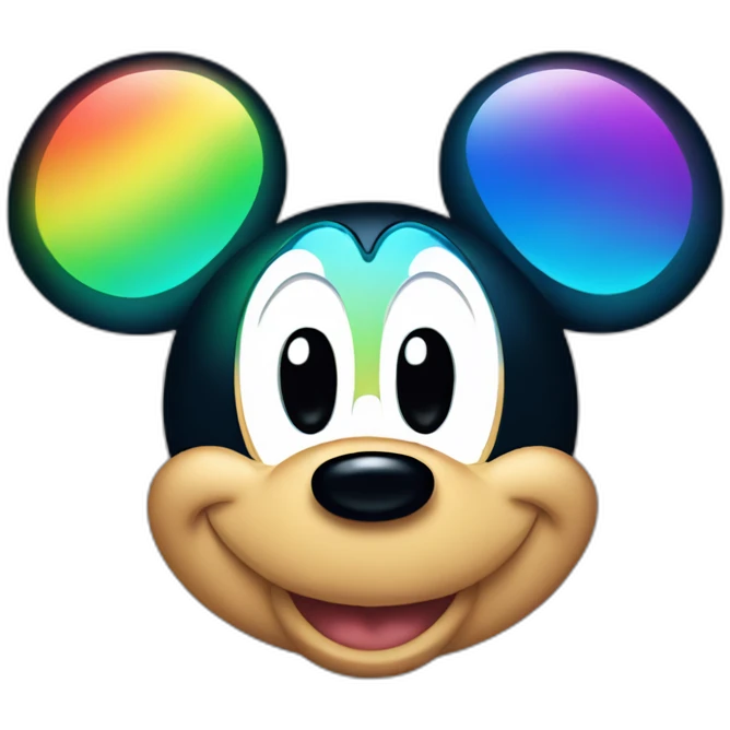 Rainbow Mickey Mouse emoji