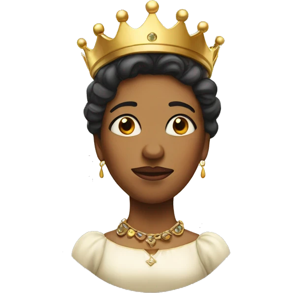 Swelling face of a queen emoji