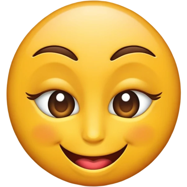 Haz un emoji con una sonrisa de labios tierna y que tenga ojeras y que esté cansado y que su mirada también sea tierna y que tenga las cejas así como de forma tierna emoji