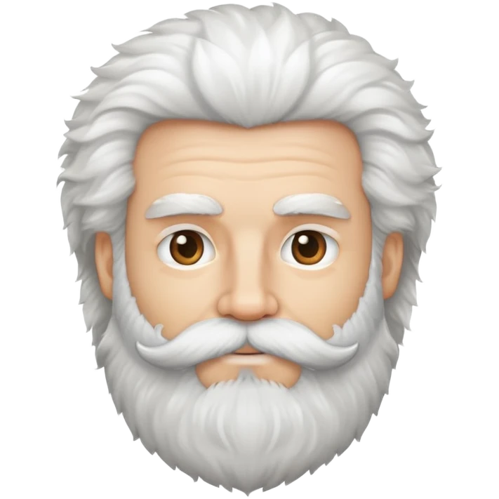 ผู้ชายผิวขาวมีหนวดเคราเท่ๆผมฟู emoji