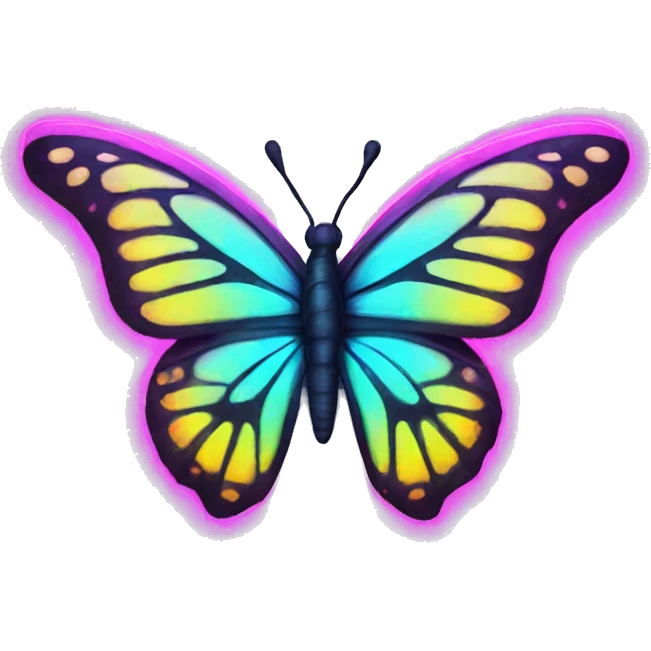 neon butterfly emoji