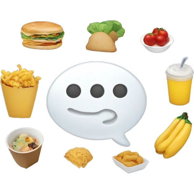 thought bubble with food in it emoji