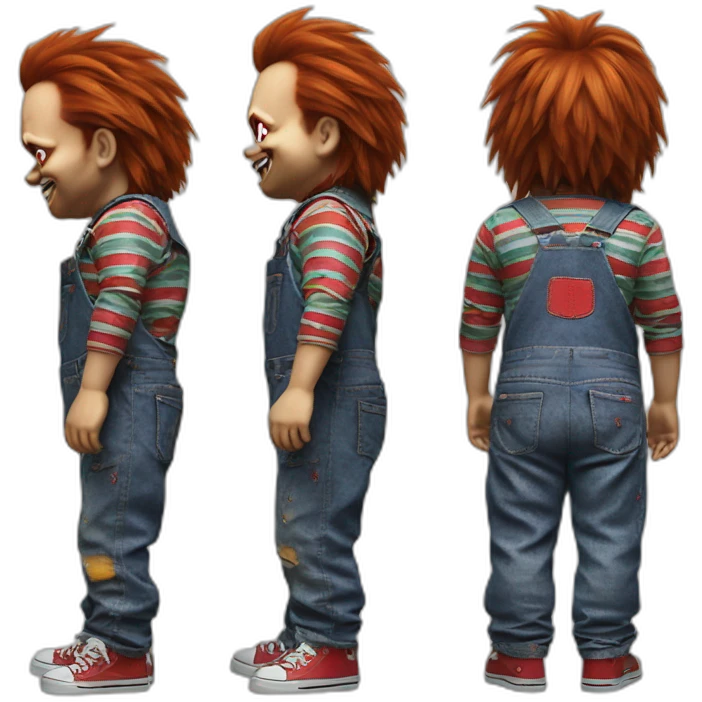 Chucky peeing emoji