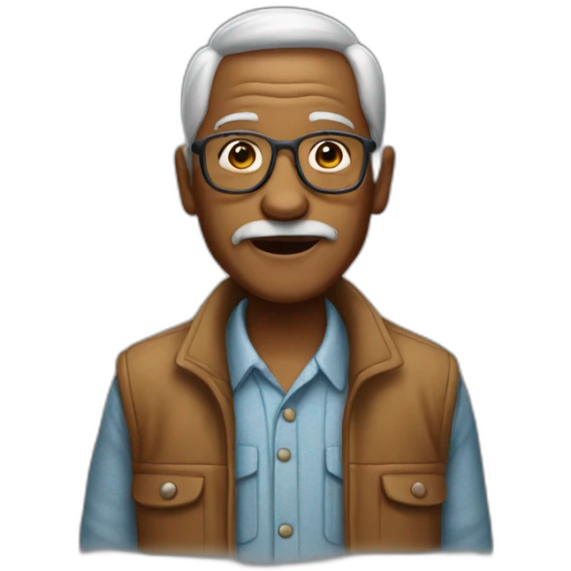 Old man in kid clothing emoji
